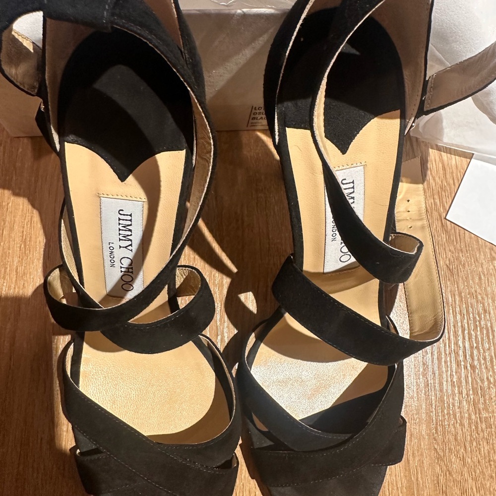 Jimmy Choo Black Strappy Heels